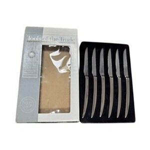 Tools of the Trade 6 Piece Steak Knife Set Stainless Steel Serrated New In Box